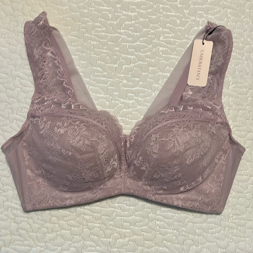 Understance The UpLift Wireless Plunge Lace Bra, 34C NWT